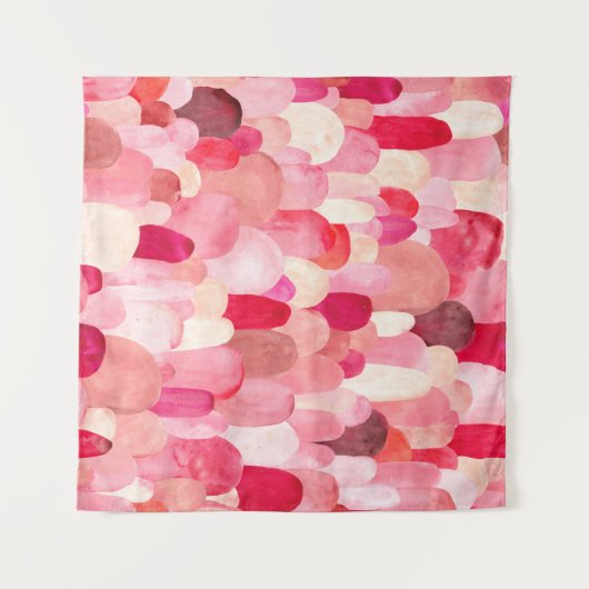 Tenture Motif sans couture de taches roses, rouges et beig (Devant (Horizontal))