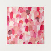 Tenture Motif sans couture de taches roses, rouges et beig (Devant)