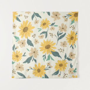 Tenture Motif sans couture de tournesol. Marguerite jaune 