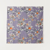 Tenture Motif sans couture dessiné à la main avec branches (Devant (Horizontal))