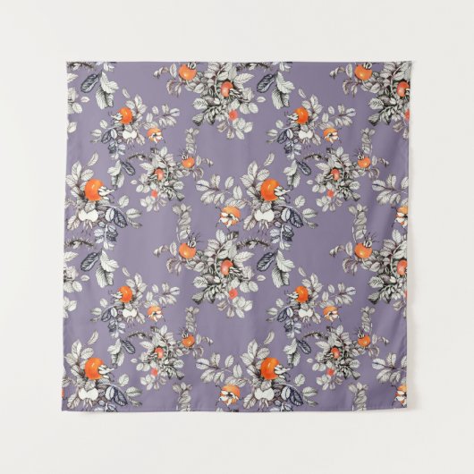 Tenture Motif sans couture dessiné à la main avec branches (Devant)