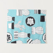 Tenture Motif sans couture dessiné à la main avec cactus e (Devant (Horizontal))