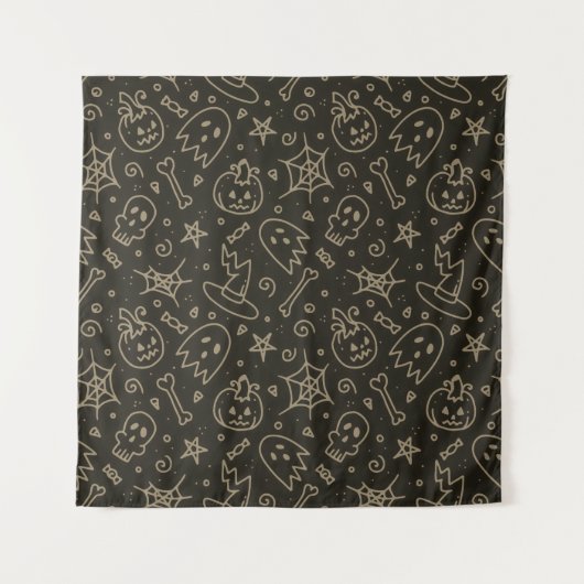 Tenture Motif sans couture effrayant B (Style : 2) (Devant)