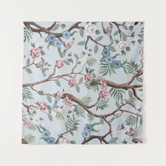 Tenture Motif sans couture en style chinoiserie avec pivoi (Devant (Horizontal))