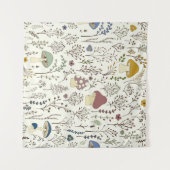 Tenture Motif sans couture. Ensemble de plantes sauvages c (Devant (Horizontal))