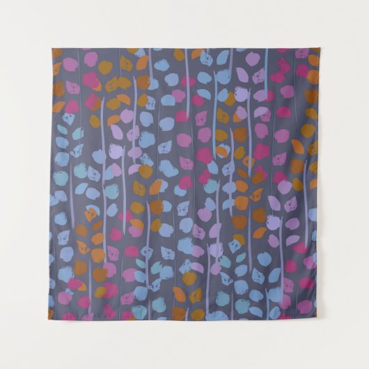 Tenture Motif sans couture fleurie stylisée. Imitation vin (Devant)