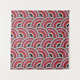 Tenture Motif sans couture géométrique rétro