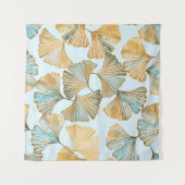 Tenture Motif sans couture Gingko Feuille (Devant (Horizontal))