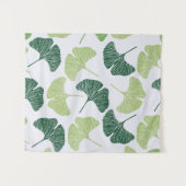 Tenture Motif sans couture Green ginkgo biloba  (Devant (Horizontal))
