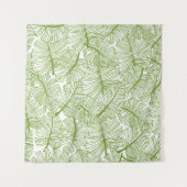 Tenture Motif sans couture Monstera feuille arrière - plan (Devant (Horizontal))