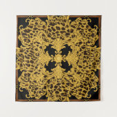 Tenture Motif sans couture ornement avec léopard et baroqu (Devant (Horizontal))