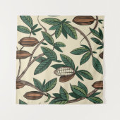 Tenture Motif sans couture plante de cacao. Haricots de ca (Devant (Horizontal))