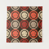 Tenture motif sans couture pois. Mosaïque de figu ethnique (Devant (Horizontal))