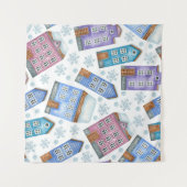 Tenture Motif sans couture représentant les maisons d'hive (Devant (Horizontal))