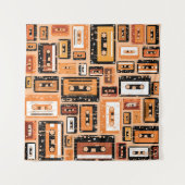 Tenture Motif sans couture rétro (Devant (Horizontal))