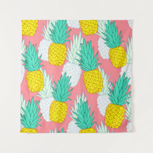 Tenture Motif sans couture tropicale aux ananas exotiques.