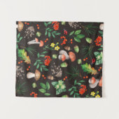 Tenture Motif sans joint avec champignons, noix, feuilles, (Devant (Horizontal))