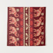 Tenture Motif sans joint avec éléphants (Devant (Horizontal))