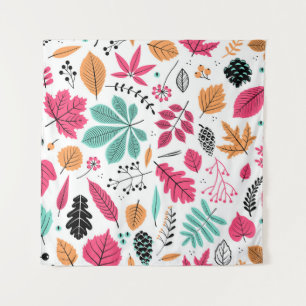 Tenture Motif sans soudure à l'automne avec feuille, feuil