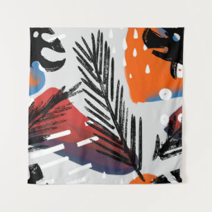 Tenture motif sans soudure à peinture Abstraite avec éléme