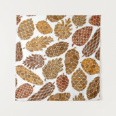 Tenture Motif sans soudure cônes de pin (Devant (Horizontal))