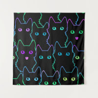 motif sans soudure de la silhouette du chat mignon