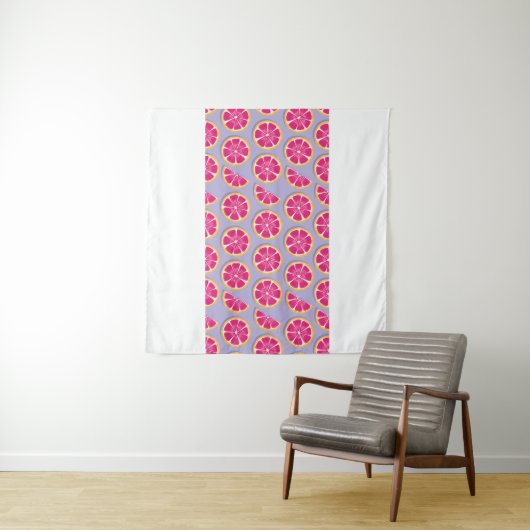 Tenture Motif sans soudure, tranches de pamplemousse avec (En situation (horizontale))