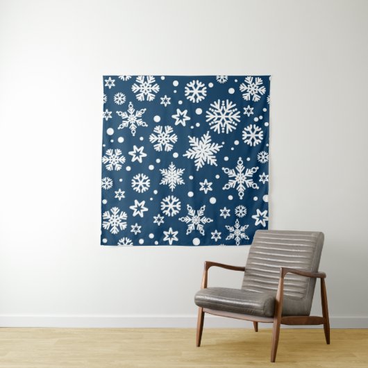 Tenture Motif Snowflake (En situation (horizontale))