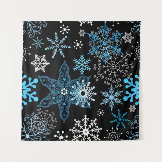 Tenture Motif Snowflake (Devant)