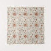 Tenture Motif Soleil et Lune Boho (Devant (Horizontal))