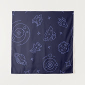 Tenture Motif spatial (Devant (Horizontal))