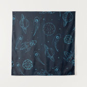 Tenture Motif spatial (Devant (Horizontal))