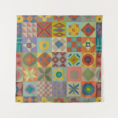 Tenture Motif Talavera. Un patchwork indien. Nom turc (Devant (Horizontal))