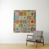 Tenture Motif Talavera. Un patchwork indien. Nom turc (En situation (horizontale))