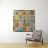 Tenture Motif Talavera. Un patchwork indien. Nom turc (En situation)