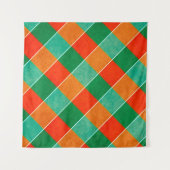 Tenture Motif tartan rouge et vert (Devant (Horizontal))