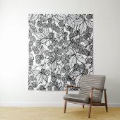 Tenture Motif tiré à la main des framboises (En situation)