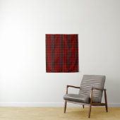 Tenture Motif Tissé Rouge Noir (En situation)