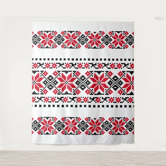 Tenture Motif traditionnel roumain "Les Etoiles" (Devant)