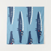 Tenture Motif transparent avec crocodiles (Devant (Horizontal))