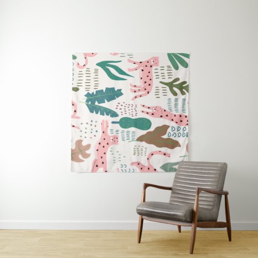 Tenture Motif transparent de la jungle (En situation (horizontale))