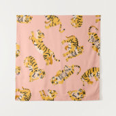 Tenture Motif transparent pour les tigres mignons (Devant (Horizontal))