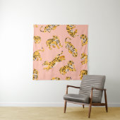 Tenture Motif transparent pour les tigres mignons (En situation)