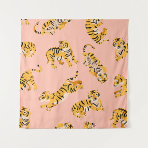 Tenture Motif transparent pour les tigres mignons