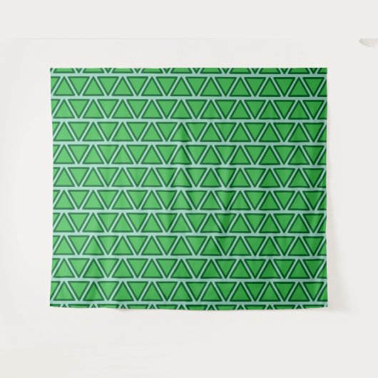 Tenture Motif triangle vert trois tons Abstrait (Devant (Horizontal))