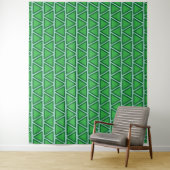 Tenture Motif triangle vert trois tons Abstrait (En situation)