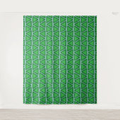 Tenture Motif triangle vert trois tons Abstrait (Devant)