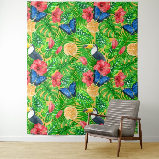 Tenture Motif tropical (En situation)