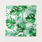 Tenture Motif tropical feuille vert (Devant (Horizontal))