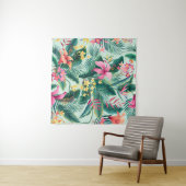 Tenture motif tropical fleuri sans coutures avec hibiscus  (En situation (horizontale))